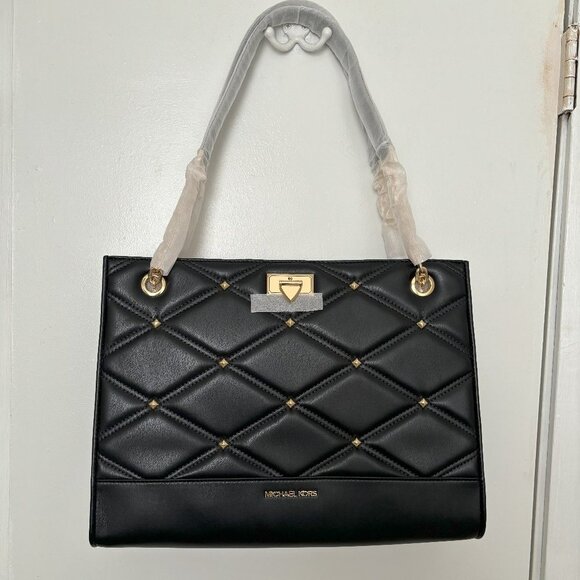 Michael Kors: Brand New "Serena" Long EW Chain Shoulder Tote, Color: Black - Picture 1 of 12
